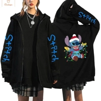 Oversized Lilo & Stitch Zip-up Hoodie
