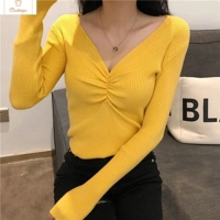 Chic Autumn V Neck Knitted Sweater