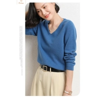 Cashmere V-neck Pullover Sweater for Women