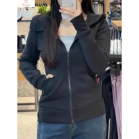 Casual Slim Fit Black Hoodie Jacket