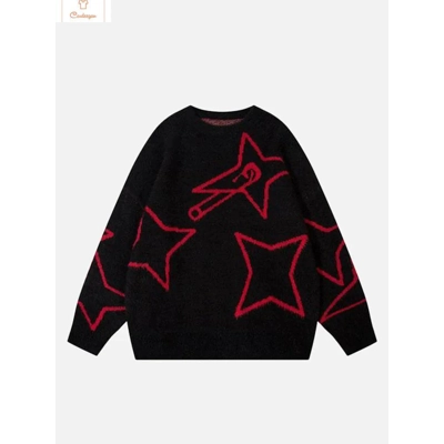 Minimalist Black and White Star Sweater