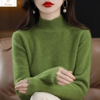 Womens Merino Wool Half Polo Sweater