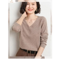 Cashmere V-neck Pullover Sweater for Women