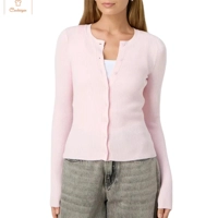 Autumn Winter Ribbed Slim Cardigan