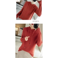 Womens Cashmere Pullover Hoodie Sweater