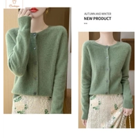 Merino Wool Long Sleeve Cardigan for Women