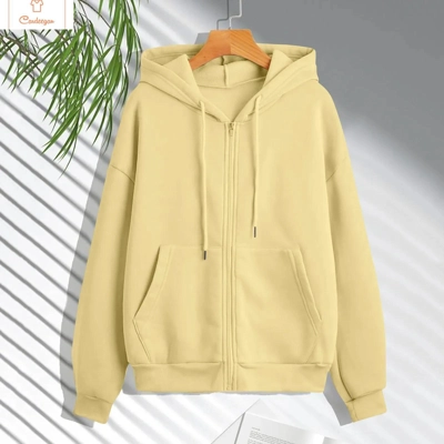 Casual Korean Style Zip-Up Hoodie Casual Korean Style Zip-Up Hoodie