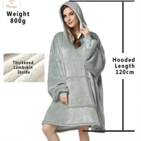 Casual Oversize Fleece Hoodie for Women