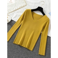 Autumn Winter V-Neck Knitted Jumper