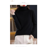 Merino Wool Turtleneck Sweater for Women