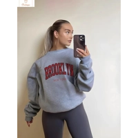 Plus Size Letter Print Hoodie