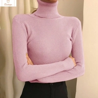 Womens Long Sleeve Turtleneck Knit Sweater