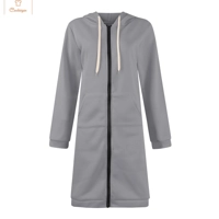 Casual Oversized Fleece Zip-Up Hoodie