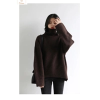 Loose Turtleneck Knit Sweater for Women