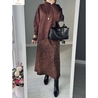 Winter Oversized Turtleneck Coffee Sweater