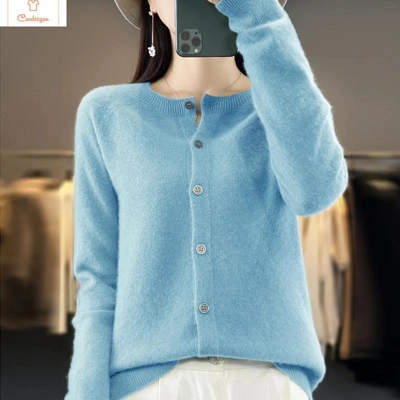 Womens Merino Wool Long Sleeve Cardigan