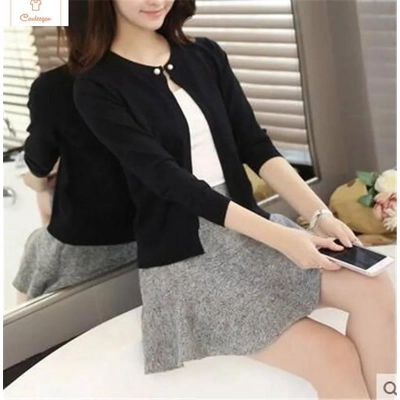 Fashionable Womens Short Sleeve Cardigan