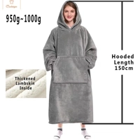Cozy Oversized Fleece Hoodie Blanket