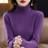 Womens Merino Wool Cashmere Turtleneck Sweater