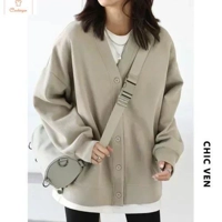 Casual Loose V-neck Warm Sweatshirt