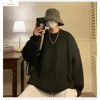 Round Collar Knit Sweater for Couples