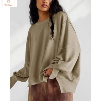 Cotton Oversized Patchwork Hoodie for Women