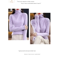 Merino Wool Turtleneck Sweater for Women