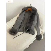 Luxury Womens Patchwork Fur Cardigan