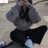 Y2K Zip Up Hoodie Womens Oversized