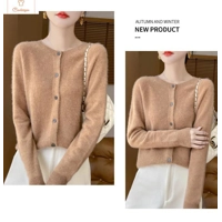 Merino Wool Long Sleeve Cardigan for Women