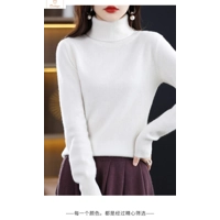 Womens Merino Wool Cashmere Turtleneck Sweater