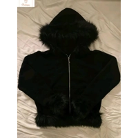 Y2k Harajuku Fur Collar Hoodie