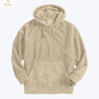 Womens Knitted Corduroy Hooded Sweatshirt