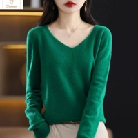 Merino Wool Cashmere V Neck Sweater