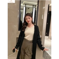 Chic V-neck Knitted Ribbed Sweater