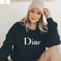 Luxury Printed O-Neck Pullover Hoodie