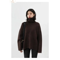 Loose Turtleneck Knit Sweater for Women
