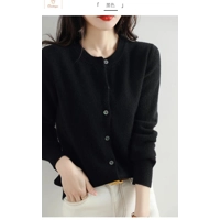 Cashmere Womens O-Neck Cardigan Sweater