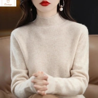 Womens Merino Wool Half Polo Sweater