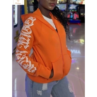 Winter Letter Printed Hoodie Jacket