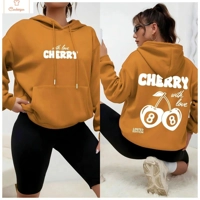 Cherry 88 Art Letter Print Women Hoodie