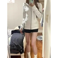 Cropped Grey Zip-Up Hoodie for Women