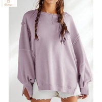 Cotton Oversized Patchwork Hoodie for Women