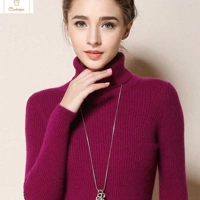 Elegant Black Turtleneck Knit Sweater