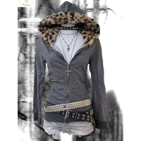 Y2k Harajuku Fur Collar Hoodie