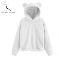 Cute Plush Rabbit Ear Hoodie for Women