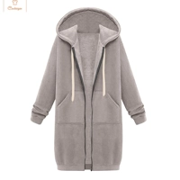 Casual Oversized Fleece Zip-Up Hoodie