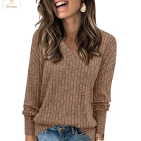 Casual V-Neck Long Sleeve Sweatshirt