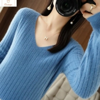 Casual V-Neck Knit Sweater for Women