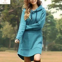 Autumn Long Sleeve Hoodie Dress for Women